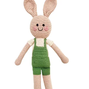 Fair Trade Handmade Bunny in Suspenders
