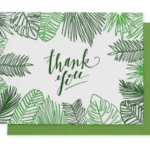 Green Leaf Thank You Cards